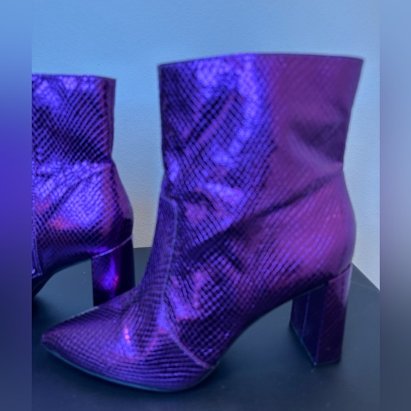 INC International Concepts Anila Purple Snake Block Boots -9-1/2M - Picture 6 of 16